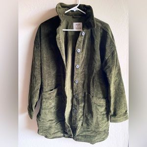 DENIM CO. | dark green corduroy button down/jacket | women’s US 2 (UK 6)